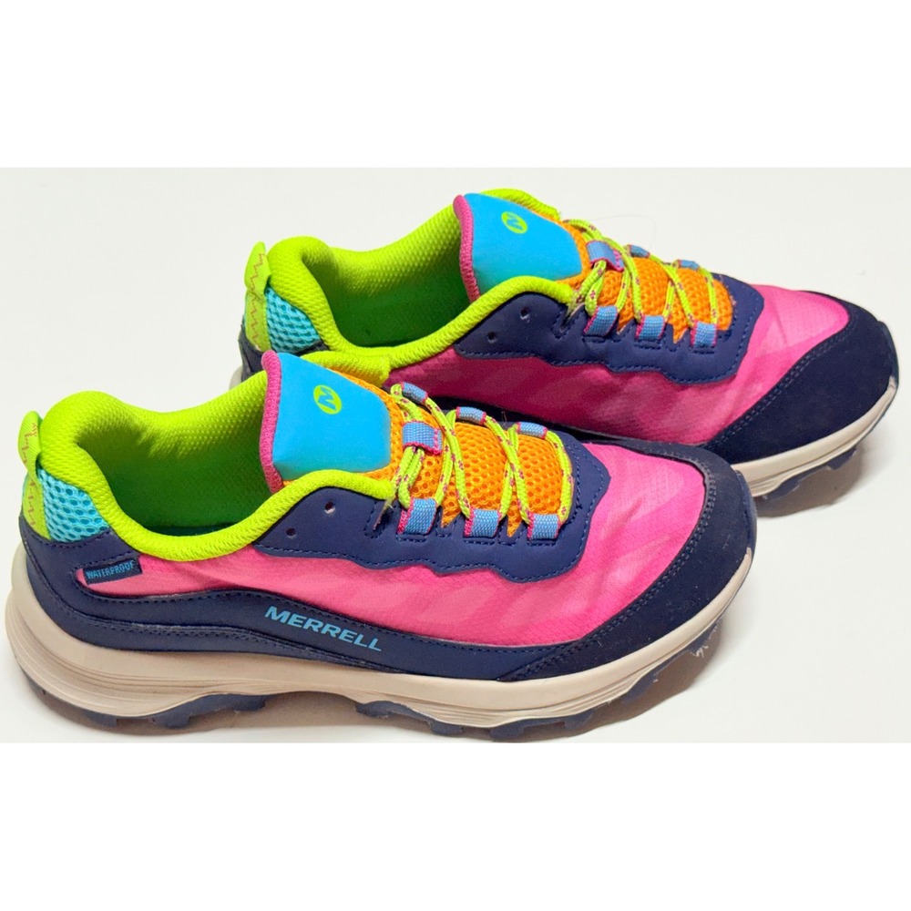 Merrell Oakcreek‎ Low Waterproof Hiking Shoes Kids 5M Pink Blue MK166215
